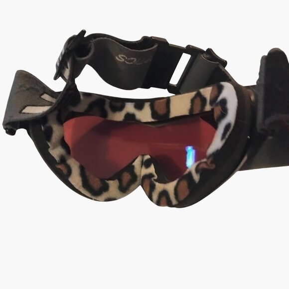 Zeal Optics Goggles Ski Snowboard Red Lens Leopard Lining Adjustable Strap - Picture 2 of 11